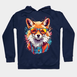 Cool Fox in Sunglasses Hoodie